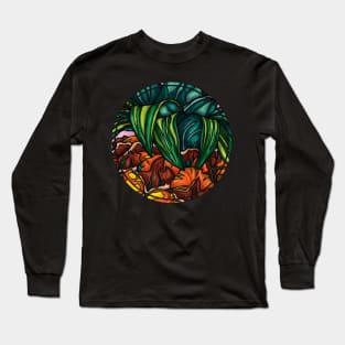 Colorful pineapple art Long Sleeve T-Shirt